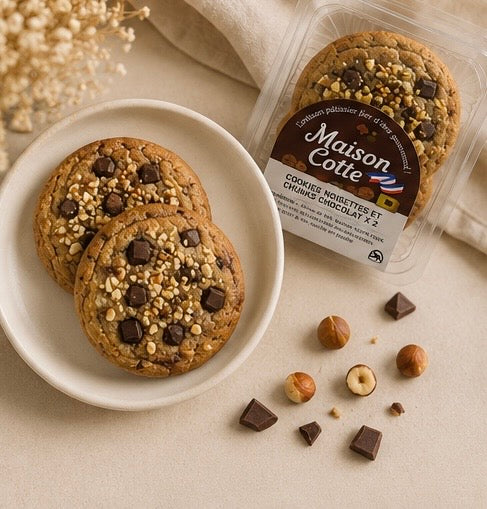 Cookies noisettes et chunks de chocolat – 2 pièces, 140 g