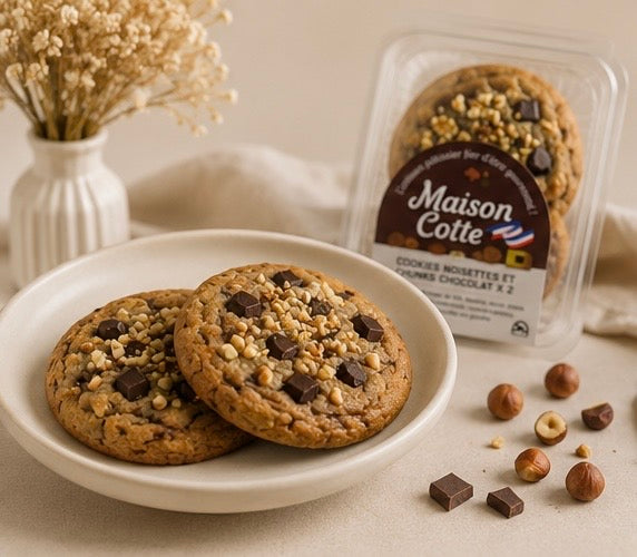 Cookies noisettes et chunks de chocolat – 2 pièces, 140 g