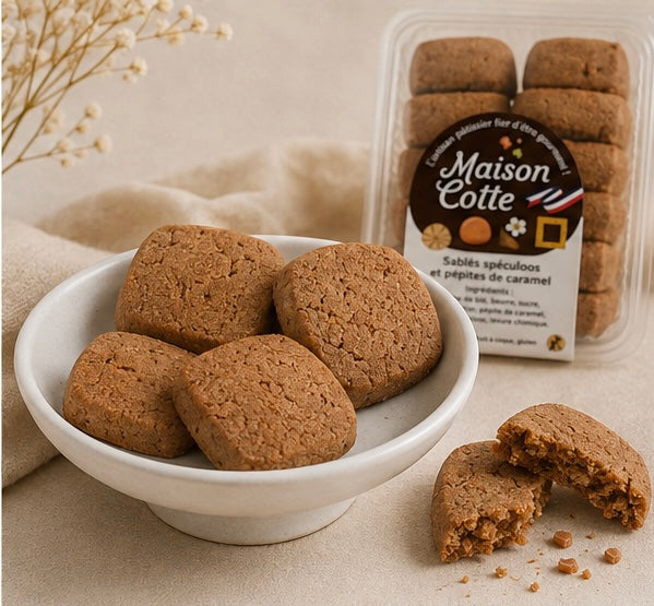 Sablés au caramel et spéculoos – Boîte de 200 g