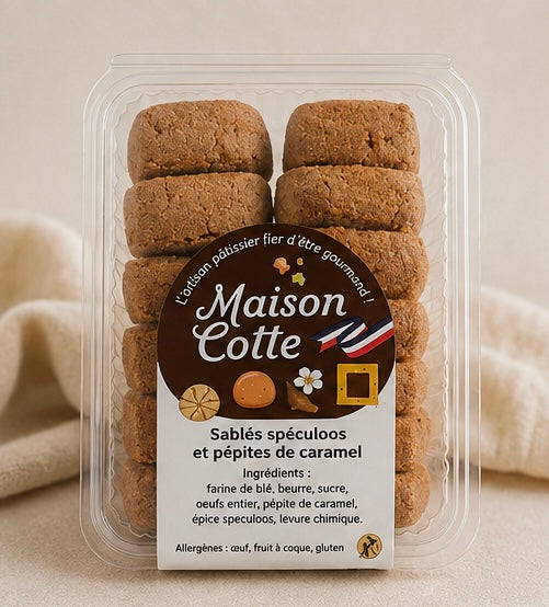 Sablés au caramel et spéculoos – Boîte de 200 g