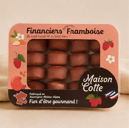 Financiers à la framboise – boîte de 250 g
