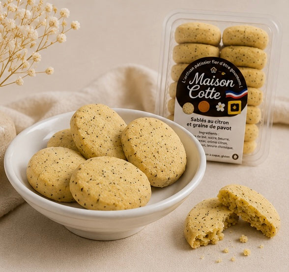 Sablés Citron Pavot – Boîte de 200 g
