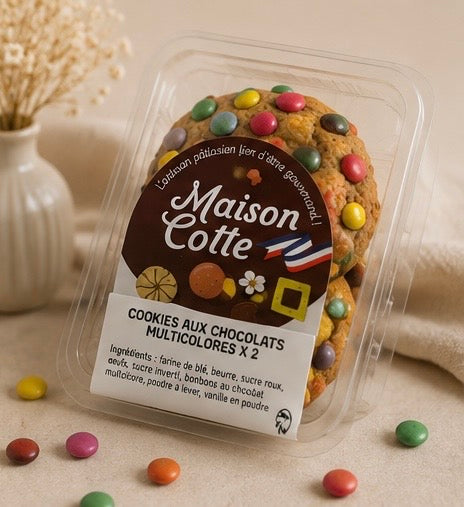 Cookies aux bonbons chocolatés multicolores – 2 pièces, 140 g