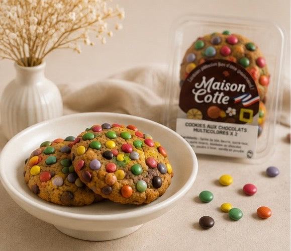 Cookies aux bonbons chocolatés multicolores – 2 pièces, 140 g