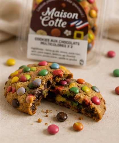 Cookies aux bonbons chocolatés multicolores – 2 pièces, 140 g