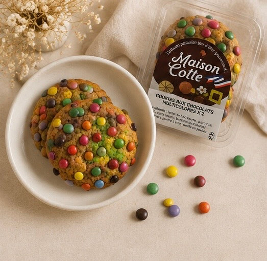 Cookies aux bonbons chocolatés multicolores – 2 pièces, 140 g