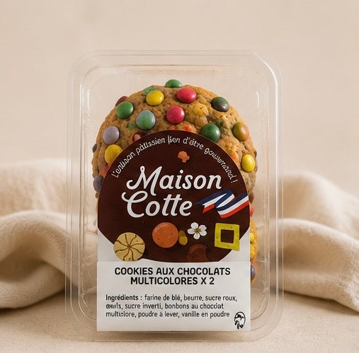 Cookies aux bonbons chocolatés multicolores – 2 pièces, 140 g