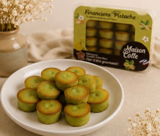 Financiers à la pistache – boîte de 250 g