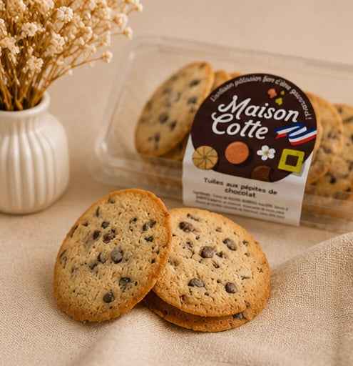 Tuiles aux pépites de chocolat - boite de 180g