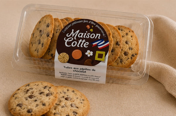 Tuiles aux pépites de chocolat - boite de 180g