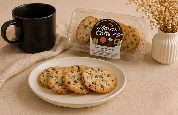 Tuiles aux pépites de chocolat - boite de 180g