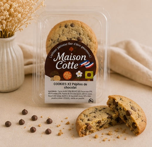 Cookies aux pépites de chocolat et noisettes – 2 pièces, 180 g