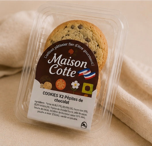 Cookies aux pépites de chocolat et noisettes – 2 pièces, 180 g