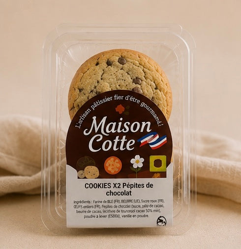 Cookies aux pépites de chocolat et noisettes – 2 pièces, 180 g