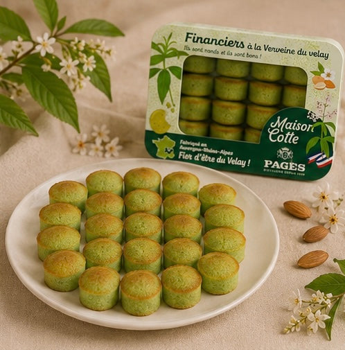 Mini Financiers à la Verveine – Boîte de 250 g – Sous atmosphère modifiée