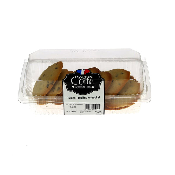 Tuiles aux pépites de chocolat - boite de 180g